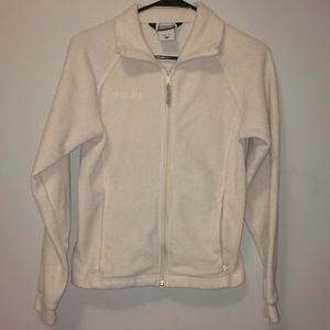 An off-white zip up jacket from Columbia